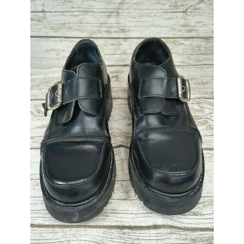 Vintage Stone Ridge X Newridge Platform Buckle Shoes Size 43